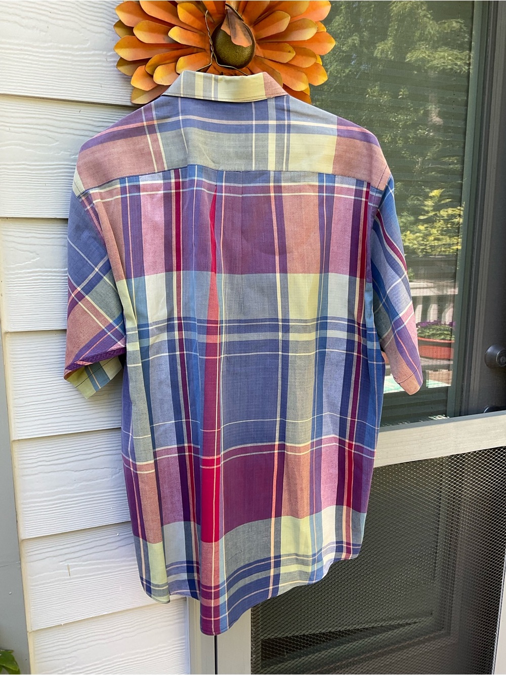 Nautica Men's Short Sleeve Plaid Button-Up Shirt - Multicolor Size L - Picture 8 of 8